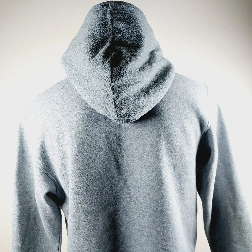 Jordan Men's Gray Orange Winter Utility Casual Fleece Pullover Hoodie Size S
